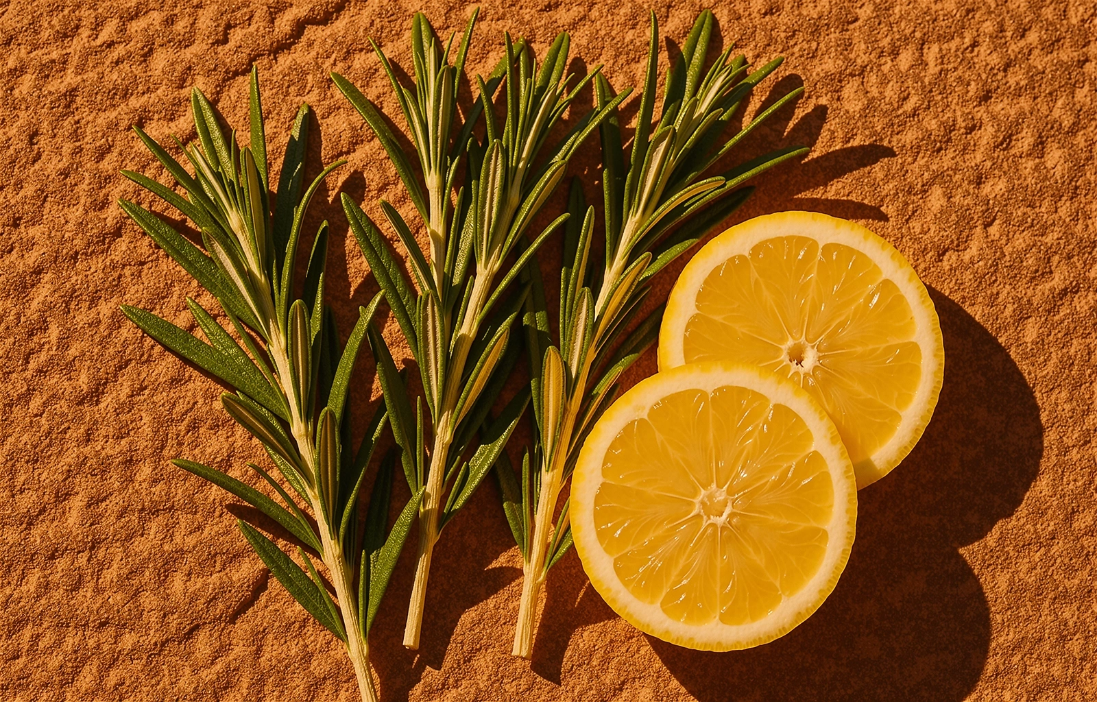 Ingredientes mediterráneos bajo luz natural
